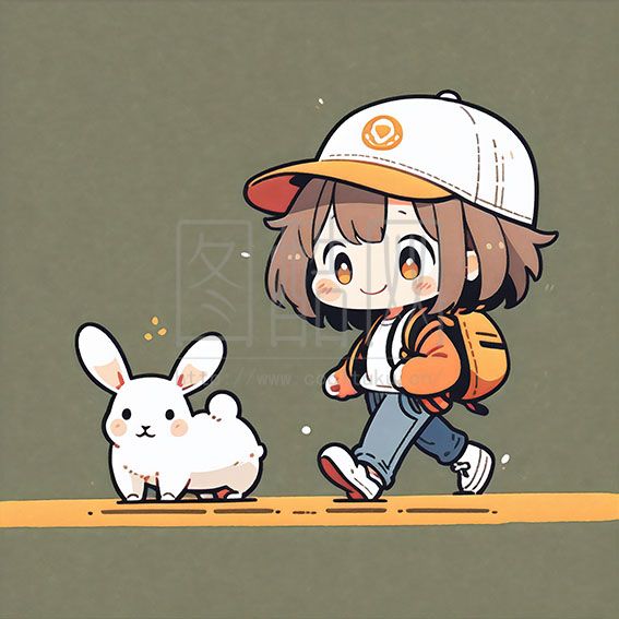 动漫人物 小女孩 简单